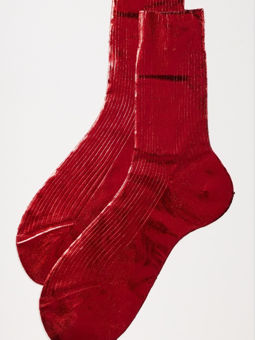 NWT Maria La Rosa Metallic Laminated Socks
